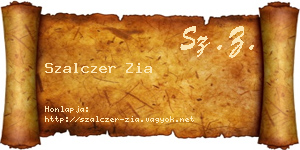 Szalczer Zia névjegykártya